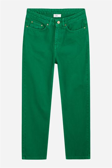 Grunt jeans med vida ben - grön